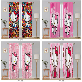 Rèm che mặt đơn bằng Polyester in hình Hello Kitty, dễ treo, trang trí phòng ngủ và phòng khách cho trẻ em
