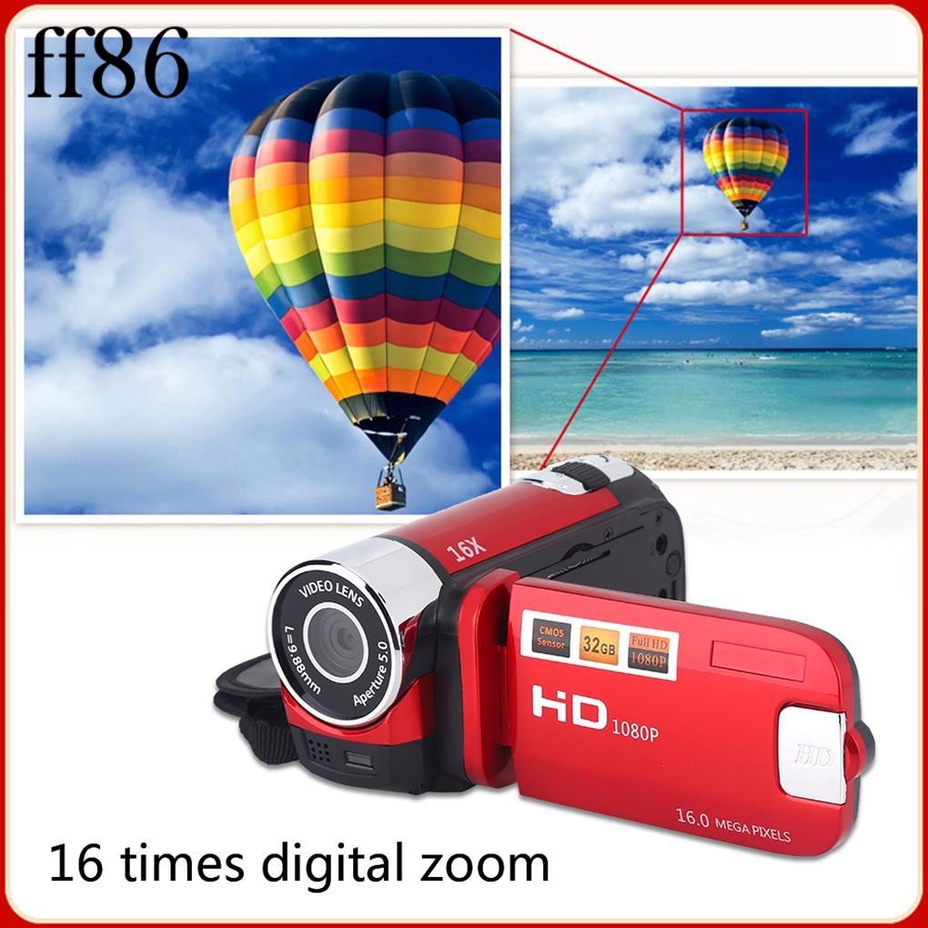 Videocamera Digitale Full HD Fictory – 1080P, Zoom 16x, Rotazione 270°, Per Viaggi E Riprese Amatoriali
