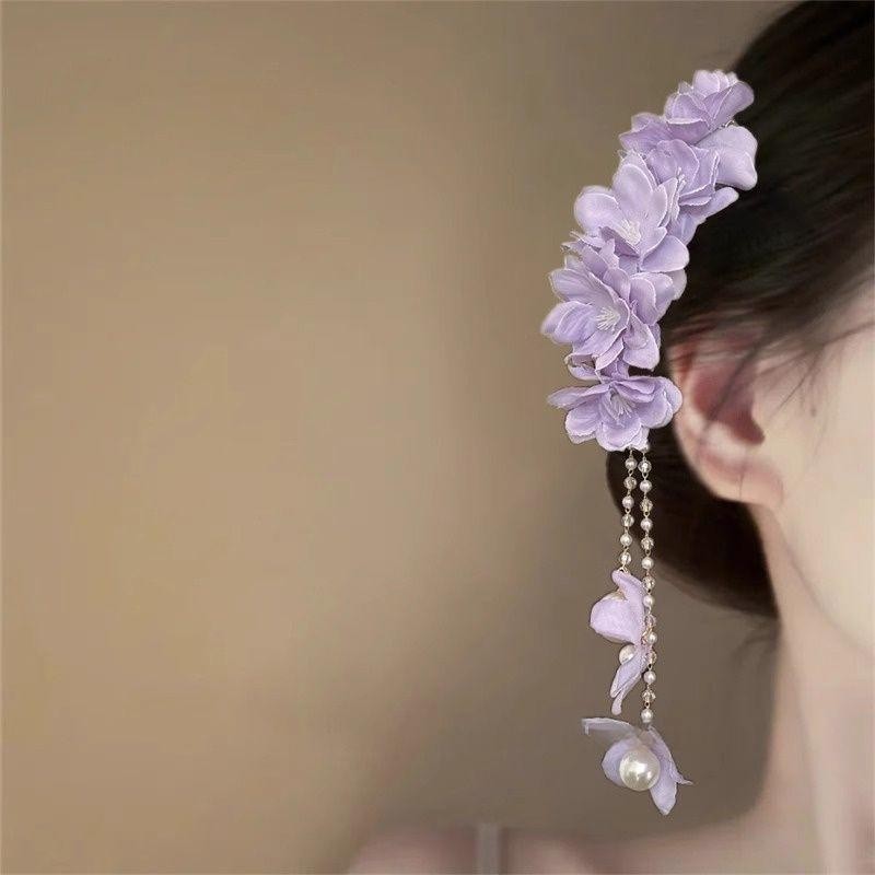 Mori Phong Cách Tính Khí Hoa Lụa Phong Cách Trung Hoa Kẹp Tóc Cô Gái Ngọt Ngào Phụ Kiện Tóc