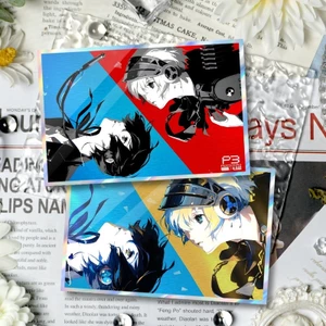 Persona 3 Shikishi Long Lanh Thẻ Nghệ Thuật Hoặc Acrylic Đứng Makoto Yuki & Aigis Trang Trí Bàn Làm Việc Quà Tặng
