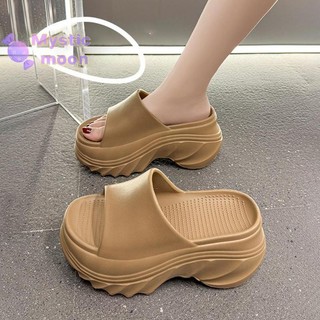 [Mystic] Giày nữ đế dày mới mùa hè 2025 Dép đi trong nhà nâng cao chống trượt [Mới]
