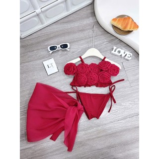 10-30kg Bộ bơi hoa trễ vai 3ct LT cho bé gái