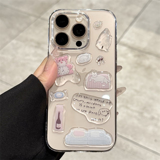Miếng dán thả keo DIY tiên tiến Vỏ điện thoại PC trong suốt cho iPhone16 15 14 13 12 Pro Max chống sốc bảo vệ camera chống rơi bìa cứng