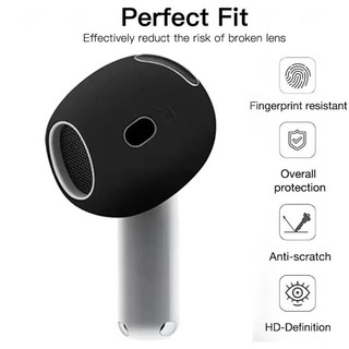 Tai nghe không dây 3 cặp silicon siêu mỏng cho Airpods 4/3/2/1, chống trầy xước, chống trượt, đen/trắng/trong suốt