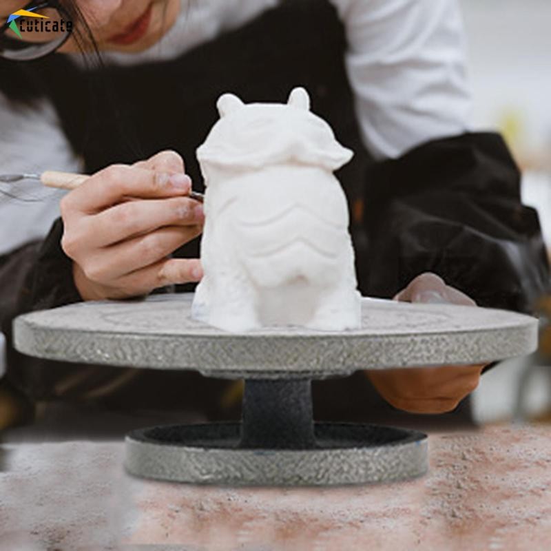 Phụ kiện dụng cụ gốm kim loại có bàn xoay và vòng bi để làm việc bằng đất sét