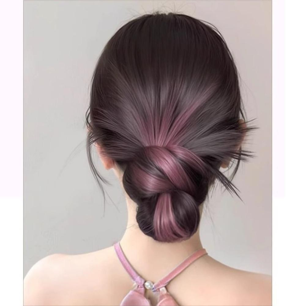 LACYES Flower Bun Head Tóc Giả, Highlight Claw Clip Messy Curly Chignon, Thời Trang Tự Nhiên Lông Tơ Tóc Giả Miếng Sử Dụng Hàng Ngày