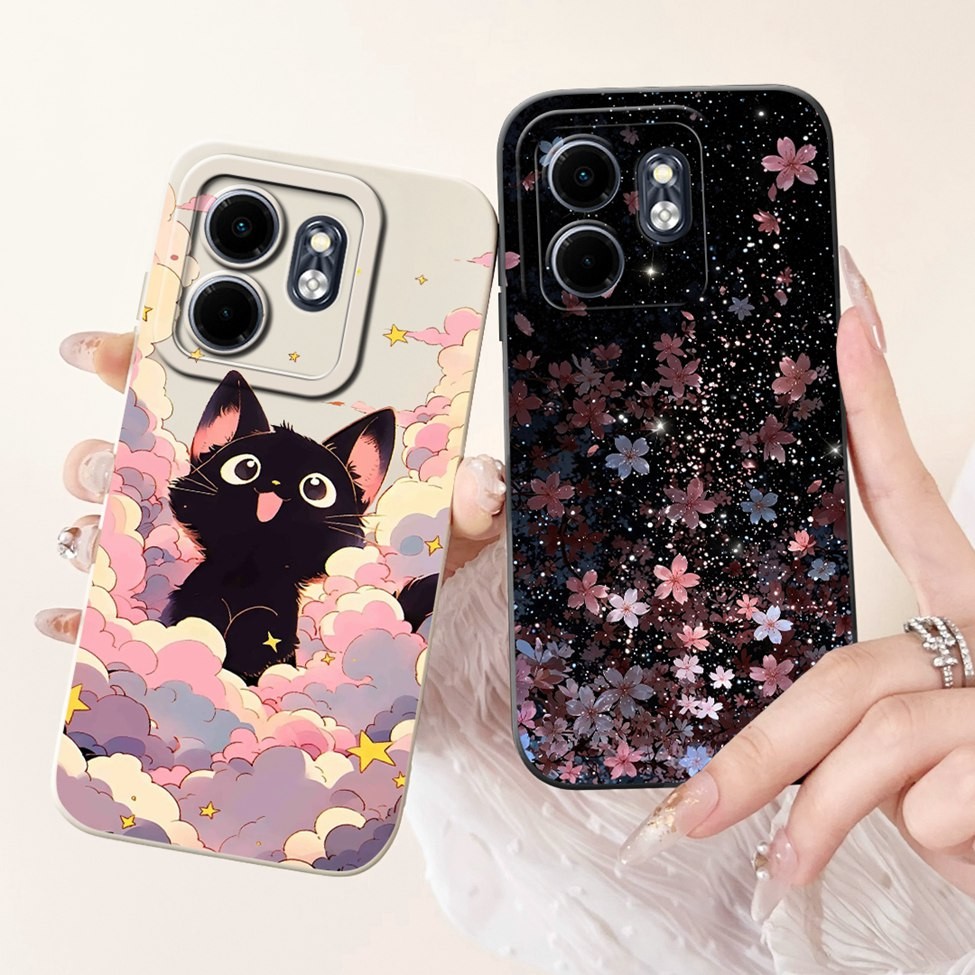 Infinix Smart9 X6532 Ốp điện thoại Infinix Smart 9 Silicon Mèo Dễ Thương Thời Trang Bướm Hoa Yêu Sơn Cản