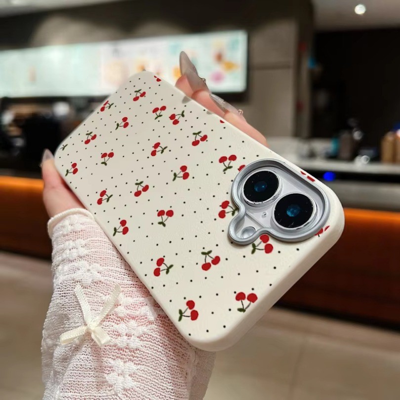 Ốp Điện Thoại Little Cherry Cho Realme 8S 5i 5s 6i 6s 7i C17 8i 5Pro 6Pro 7Pro 8Pro XT X2 Bảo Vệ Ống Kính Chống Sốc