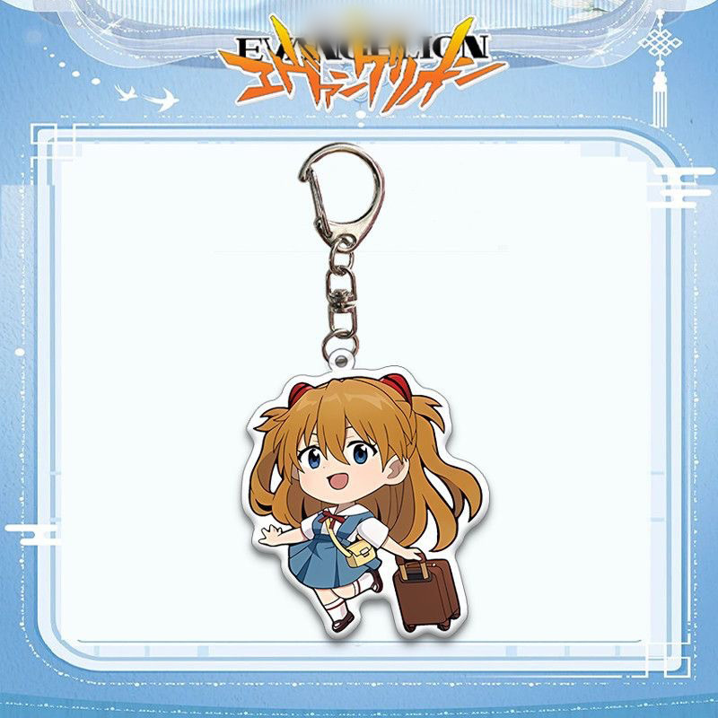 HK1 NEON GENESIS EVANGELION Acrylic Móc Khóa Ba Lô Mặt Dây Chuyền Túi Phụ Kiện EVA Anime Ngoại Vi KH1