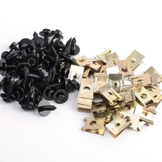 GLKWC 20/40/60 Kẹp Chốt Có Vít Kim Loại Chống Rỉ, Khóa Loại U Bền, Đai Ốc/Vòng Đệm Hỗn Hợp
