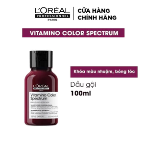 Dầu gội khóa màu 5D chuyên nghiệp giúp khóa màu nhuộm, bóng tóc Vitamino Color Spectrum L'Oreal Professionnel 100