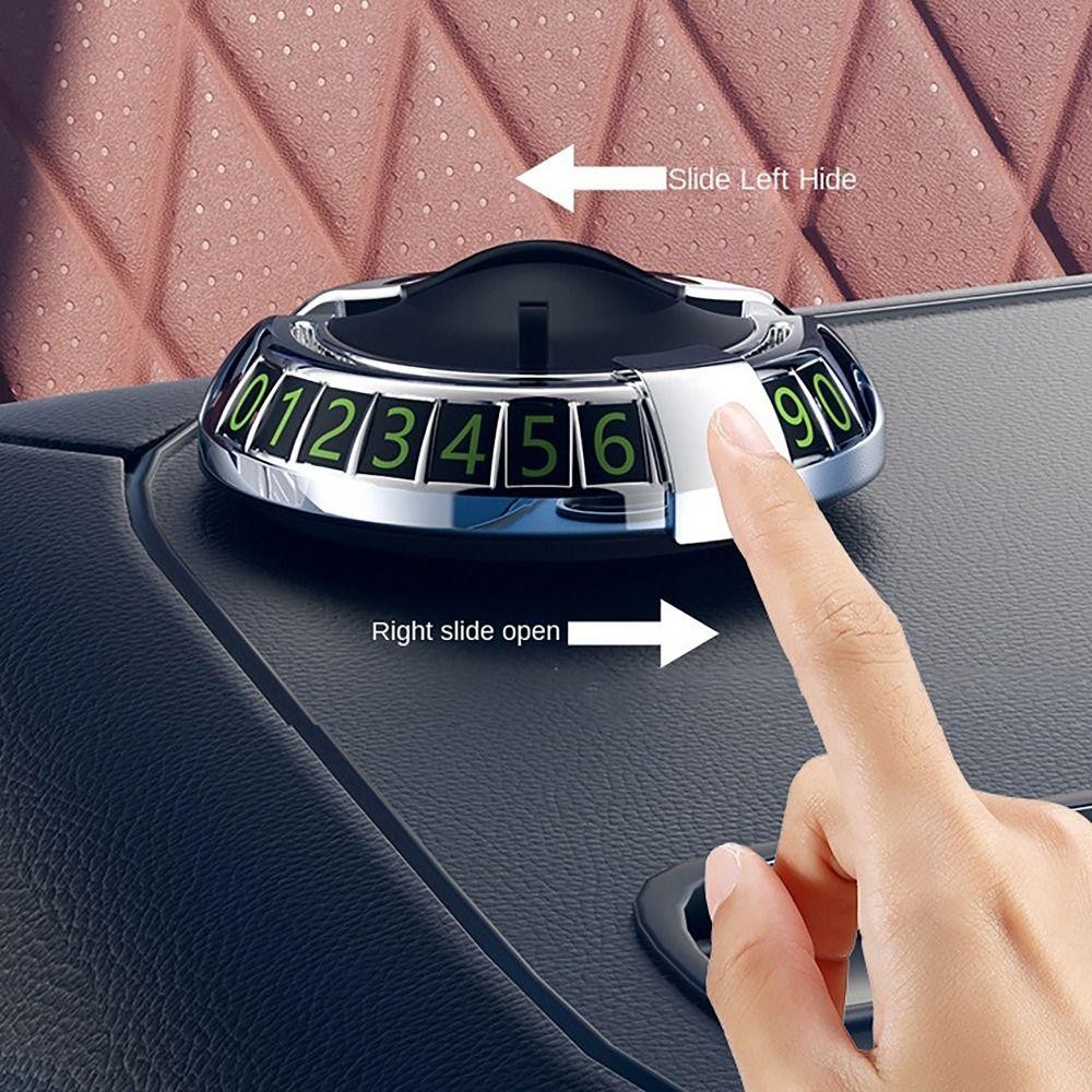 Giá đỡ điện thoại ô tô bảng điều khiển SNUGHOUSE, Hỗ trợ điều hướng đa chức năng Biển số đỗ xe tạm thời, chống nước 2 trong 1 360° Giá đỡ điện thoại xoay để sử dụng trên ô tô