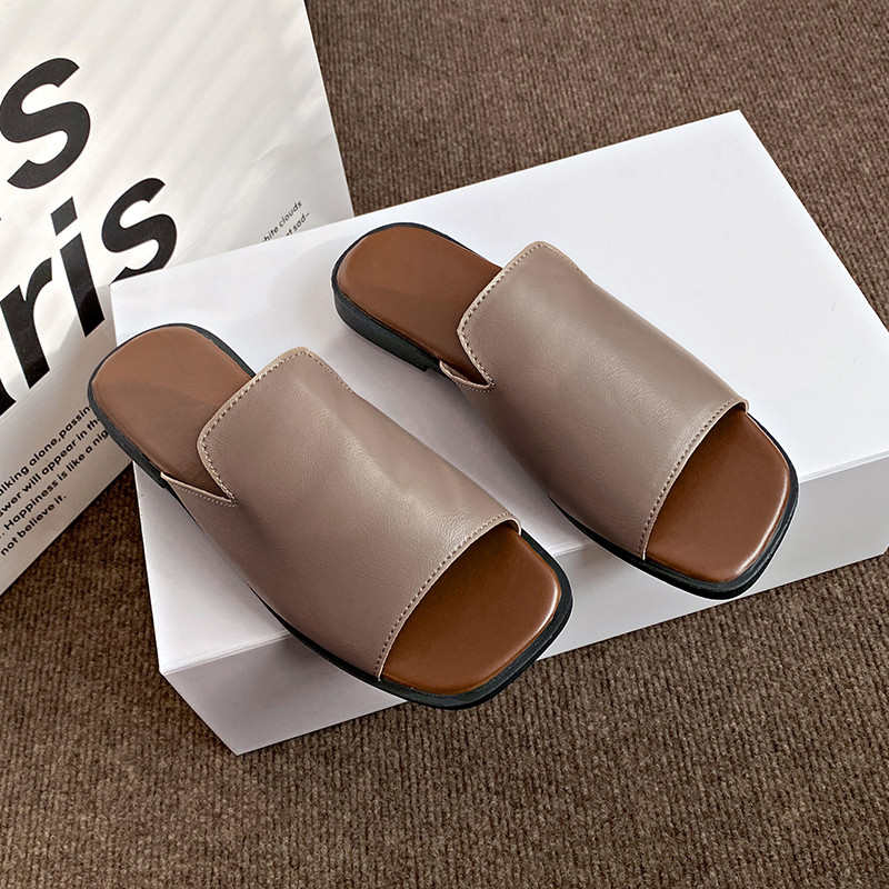Atikota Nữ Sandal Đế Bằng Thời Trang Nữ Phong Cách Đơn Giản Mở Ngón Chân Nhẹ Chống Mài Mòn Dép Đi Biển Ngoài Trời