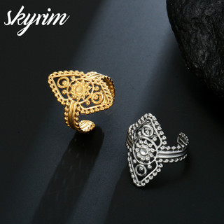 SKYRIM Ấn Độ Phong Cách Nữ Nhẫn Phong Cách Ấn Độ Mở Nhẫn Có Thể Điều Chỉnh Nhẫn Trang Sức Thời Trang Quà Tặng