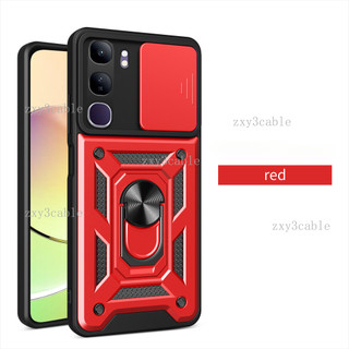 Ốp Lưng Cho Vivo V40 V50 Lite Y200 Y19S 5G 4G 2024 Trượt Bảo Vệ Ống Kính Máy Ảnh Cho V40Lite VivoY200 VivoY19S Y19SPro V50Lite Vỏ Điện Thoại Giáp Chống Sốc Giá Đỡ Xe Từ Tính