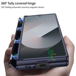 Bản Lề Từ Tính Full Chân Đế Đứng Ốp Lưng Samsung Galaxy Z Fold 6 Z Fold 5 Z Fold 4 Mặt Trước Kính Cường Lực Phim Chân Đế Vỏ Bao Gồm Tất Cả