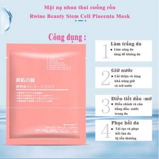 Mặt nạ nhau thai tế bào gốc Rwine Beauty Stem Cell Placenta Mask 40ml [ TN ]