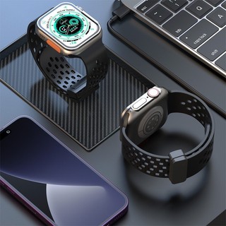 Thích hợp cho Apple Watch iWatch Series 10 46mm 9 8 7 SE Dây đeo đồng hồ silicon gấp từ tính Ultra 49mm.45mm.44mm.40mm.41mm.42mm.38mm.