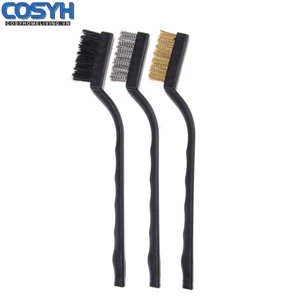 1 Bàn chải dây Nylon bằng đồng bằng thép không gỉ 7 "Rust Scrub Loại bỏ dụng cụ làm sạch