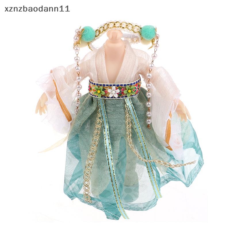 HL 16CM Búp bê phong cách Trung Quốc Hanfu Quần áo Đầm Búp bê Trang phục cổ xưa Áo choàng Búp bê Phụ kiện quần áo Đồ chơi trang điểm cho bé gái LMWU