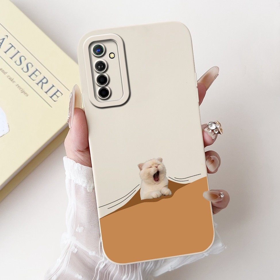 Dành Cho Realme XT RMX1921 Vỏ Điện Thoại X2 RMX1992 Dành Cho Realme X2 Ốp Lưng Thẩm Mỹ Thời Trang Mèo Dễ Thương Hoạt Hình Động Vật Vỏ Silicon