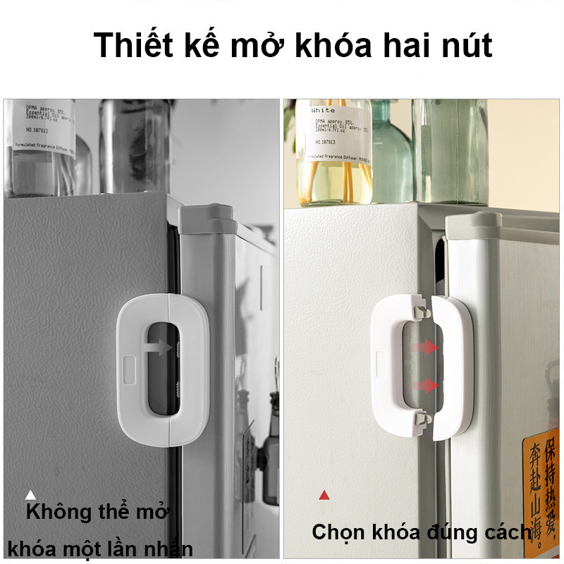 Khóa an toàn ngăn kéo tủ lạnh đa năng mới Khóa an toàn đa năng bảo vệ an toàn cho bé