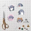 Set 40 Sticker Hình Cá Mập Con Dễ Thương Dán Trang Trí Sổ Tay, Mũ Bảo Hiểm, điện Thoại, Hộp Bút,.....