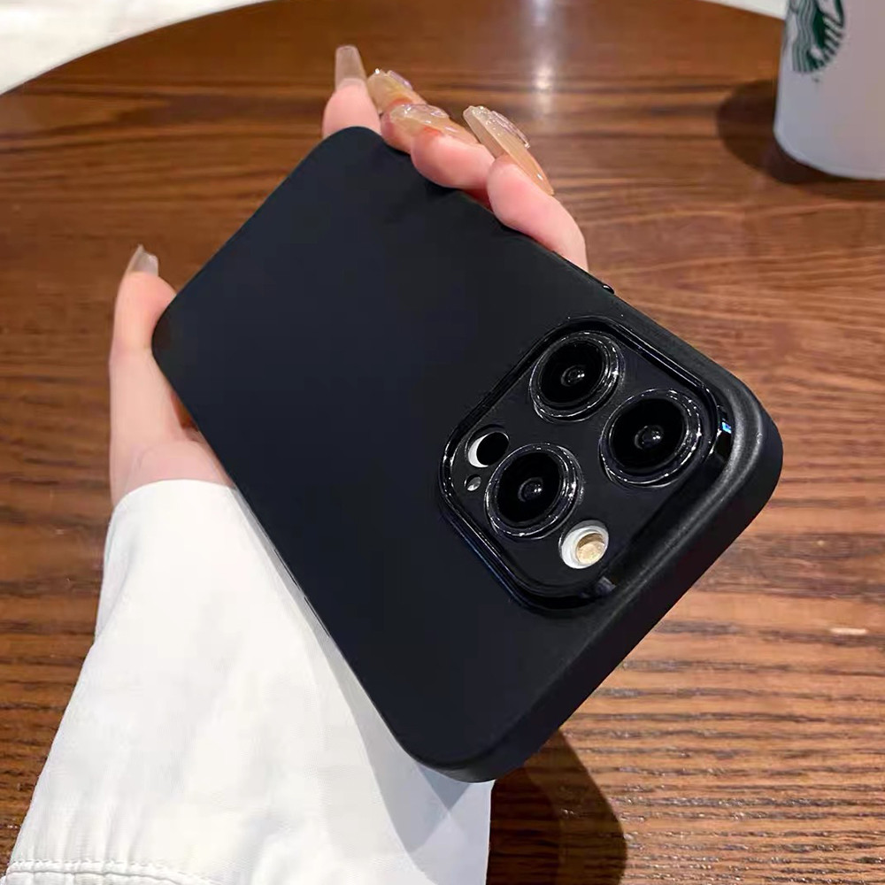 Ốp Điện Thoại TPU Mềm Màu Xám Titan Đơn Giản Cho iPhone 17 Pro Max 17 Air 16 Plus 15 14 13 12 11 Pro Max Vỏ Bảo Vệ Chống Sốc