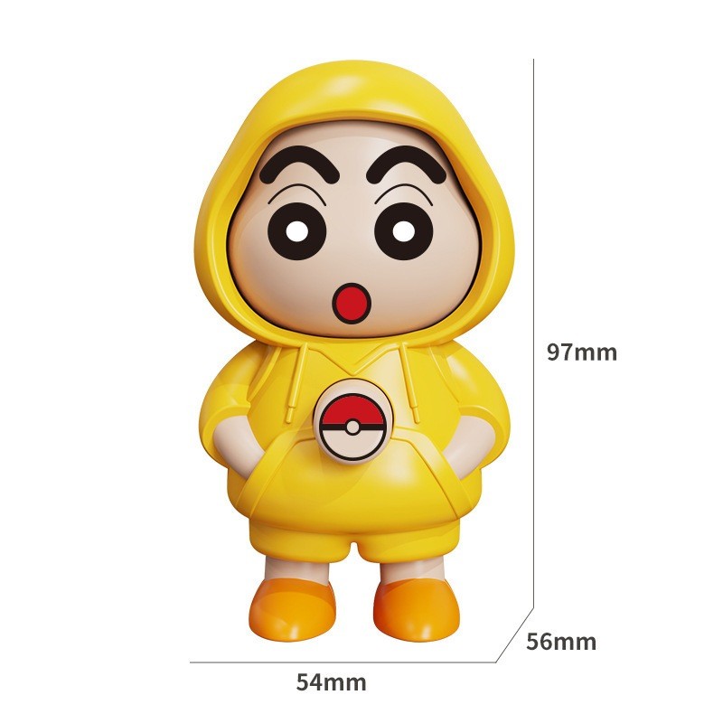 Móc Khóa Shin Đổi Mặt 3 Chế Độ Chuyển Đổi Khuân Mặt, Crayon Shin Chan Móc Khóa Có Nút Bấm Vui Nhộn Xả Stress