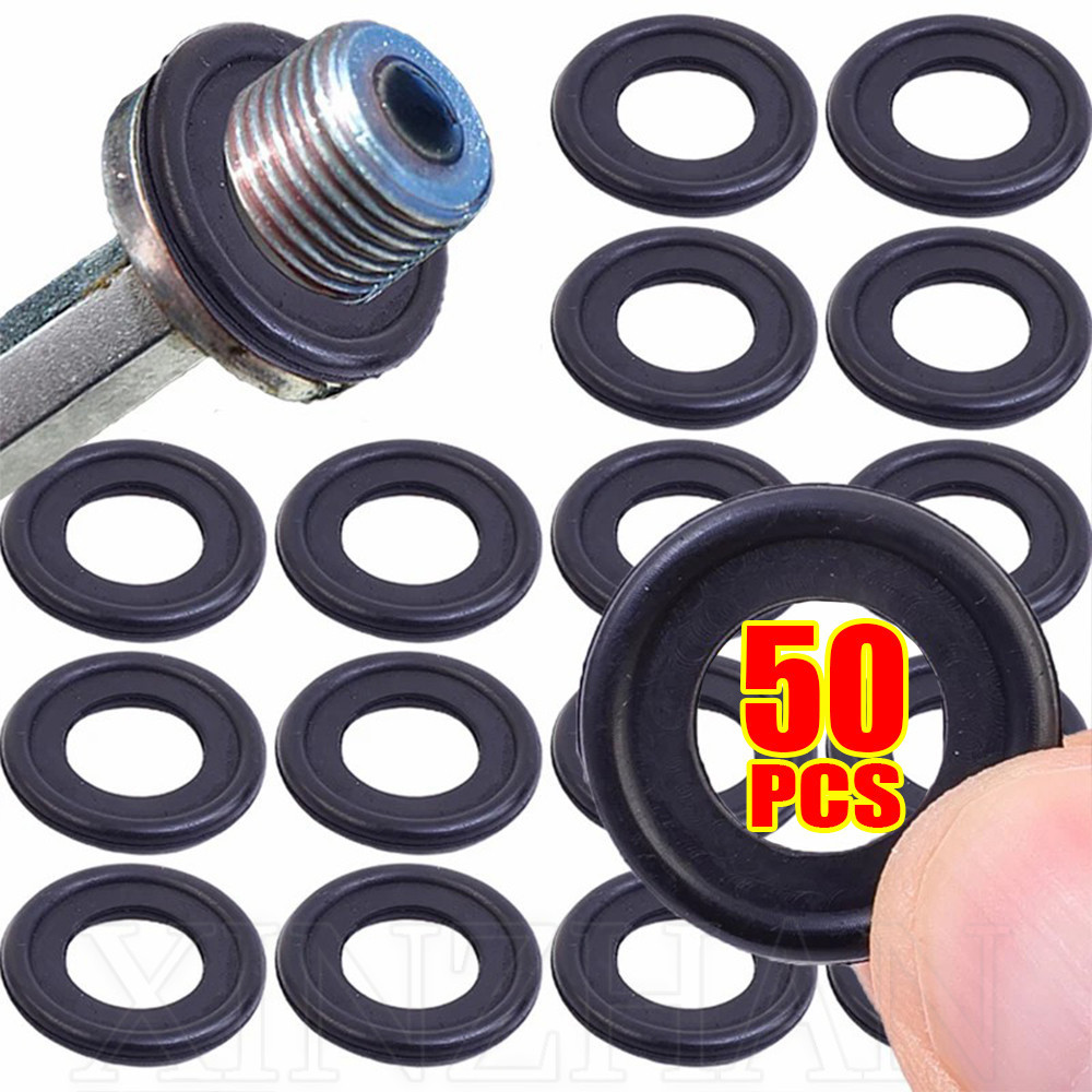 10-50 Cái M12 M14 Gioăng Cao Su Vít Xả Dầu - Phụ Kiện Sửa Chữa Tự Động - Nút Xả Dầu Niêm Phong Vòng Cao Su - Máy Giặt Niêm Phong Dầu Động Cơ Ô Tô Đa Năng