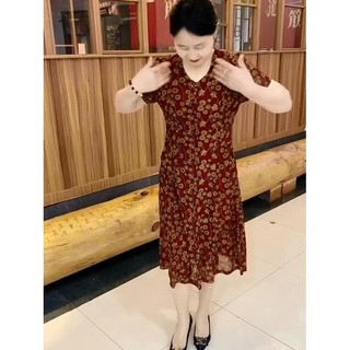 Đầm trung niên cho mẹ ,Váy trung niên cho mẹ , DTN- HOA NHỎ , đi chơi dự tiệc sang trọng chất liệu thun co giãn 4 chiều