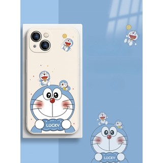 Ốp điện thoại Doremon hoạt hình dễ thương cho iPhone16 / 15 / 14 / 12 / 11 / 13 PRO MAX / PLUS / Mini / X XS XR 6 / 7 silicon lỏng bảo vệ toàn diện vỏ mềm chống rơi chống sốc