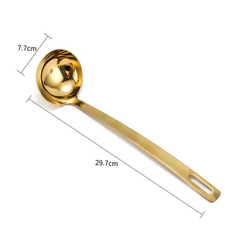 JIGK 1 Cái Dụng Cụ Nhà Bếp, Bộ Đồ Ăn Lẩu Vàng Chống Trơn Trượt, Tay Cầm Thoải Mái Bền Đẹp Có Giá Để Đồ Thìa Gia Vị Bằng Thép Không Gỉ 304 Nướng BBQ