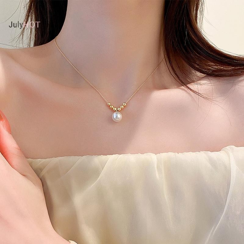 Julyhot Thanh Lịch Tinh Tế Ngọc Trai Mặt Dây Chuyền Xương Đòn Vòng Cổ Dành Cho Nữ Thiết Kế Độc Đáo Thời Trang Cô Gái Trang Sức Hàng Ngày Sinh Nhật Quà Tặng Massivedeals