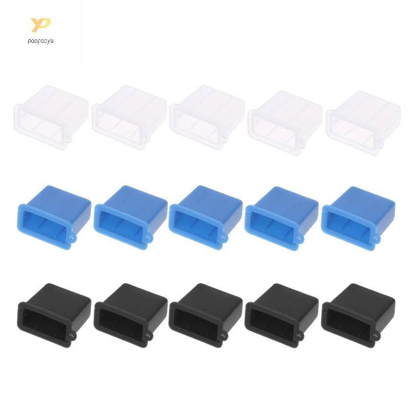 Ppy 5 Bộ USB Chống Bụi Cắm Nút Chặn Loại A Nam Nắp Bảo Vệ