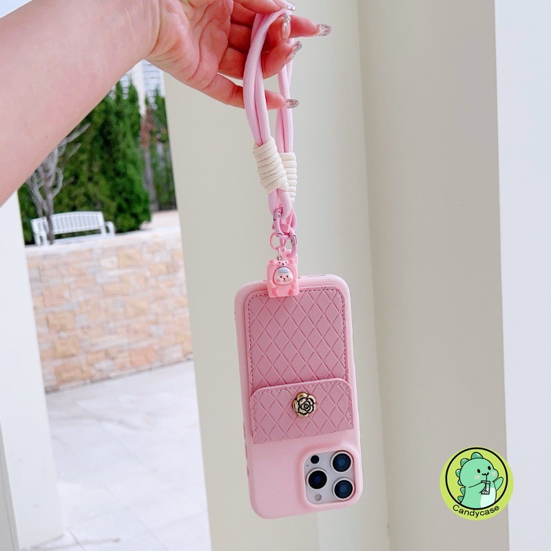 Dây đeo điện thoại hoạt hình dễ thương, chống mất, cổ tay ngắn, kèm mặt dây chuyền