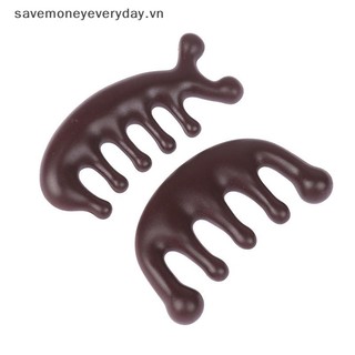 [savemoneyeveryday] 1 Lược Massage Kinh Tuyến Toàn Thân Nhựa Năm Răng Rộng Lược Châm Cứu Lưu Thông Máu Chống Tĩnh Điện Tóc Mịn [vn]