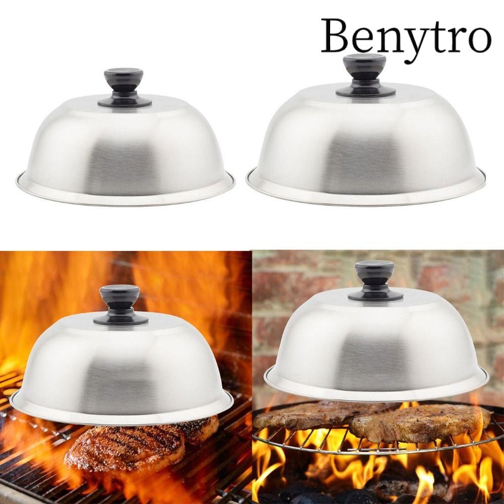 Vỏ Chảo Chiên BENYTRO, Mái Vòm Nóng Chảy Phô Mai Inox Nắp Nồi Tròn, Bánh Sandwich Bánh Mì Đa Năng Bít Tết Nồi Nắp Hamburger Nấu Ăn Nhà Bếp