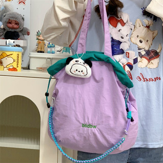 Phong cách Hàn Quốc, túi đeo chéo nhẹ nhàng, chống nước, dễ thương, phối màu, dây rút điều chỉnh, đa chức năng, mang tay, màu sắc tương phản