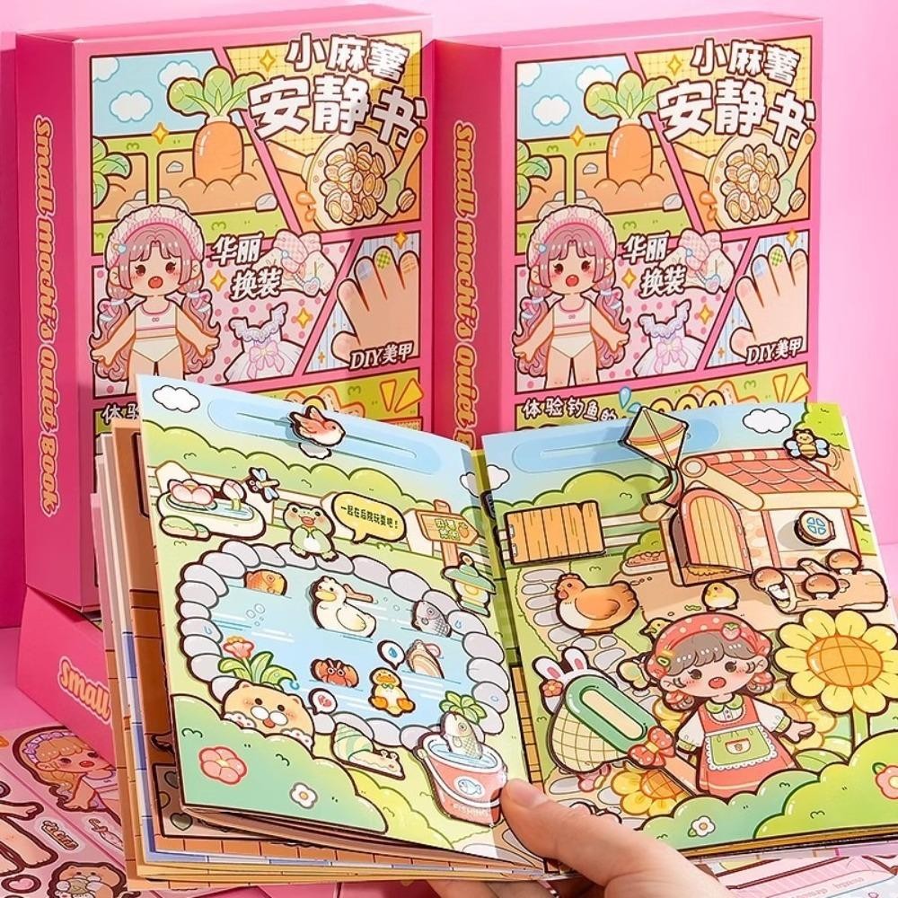Sách dán HIGHVIEWLS, Trang trí Kpop Chất liệu DIY Tạp chí giấy Washi, Ins PET Chất liệu hoạt hình Nhãn dán trang trí