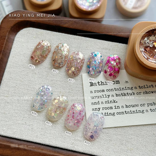 XEIJAYI Về Dòng Hoa Hồng Chất Liệu Gel Móng Tay Lấp Lánh Sequin Glitter Keo Phototherapy Đóng Hộp Nghệ Thuật Làm Móng Cho Cửa Hàng Móng Tay 5g