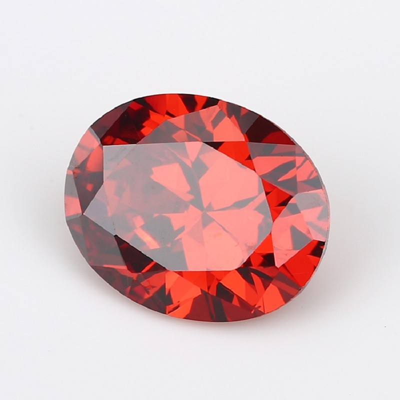 5A Garnet Màu Hình Bầu Dục Cắt Đá CZ 15 / 30 Chiếc 3x5mm ~ 10x12mm Cubic Zirconia Rời Cho Trang Sức DIY