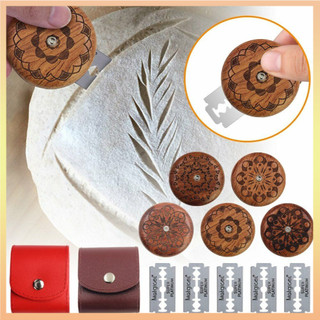 Thép không gỉ Bánh Mì Ghi Bàn Tay Cầm Bằng Gỗ Bột Bánh Mì Dụng Cụ Cắt Công Thái Học Thiết Kế Chống Rỉ Sét Cho Gia Đình Nướng Bánh