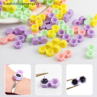 [savemoneyeveryday] 200 Chiếc Keo Nối Mi Delay Cup Hình Xăm Dính Sắc Tố Kẹp Lông Mi Giữ Khay Dụng Cụ [vn]