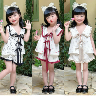 Set Bộ Hè Buộc Nơ Trước Cách Điệu Cho Bé Gái Đi Học Đi Chơi- Chất Đũi Mềm
