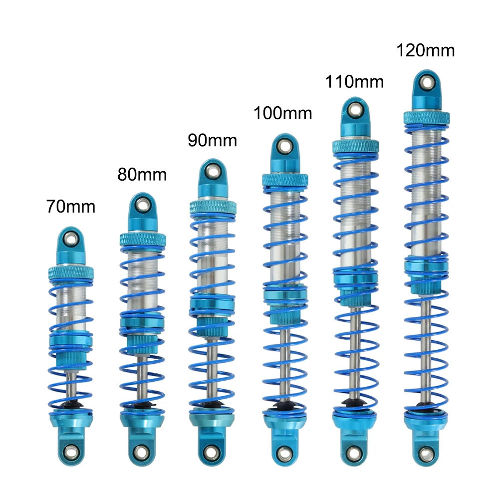 2 Chiếc Kim Loại Giảm Chấn Dầu Thích Hợp Cho 1 / 10 Xe Bánh Xích Điều Khiển Từ Xa Trục SCX10 90046 AXI03007 TRX4 TRX6 Nâng Cấp Phần