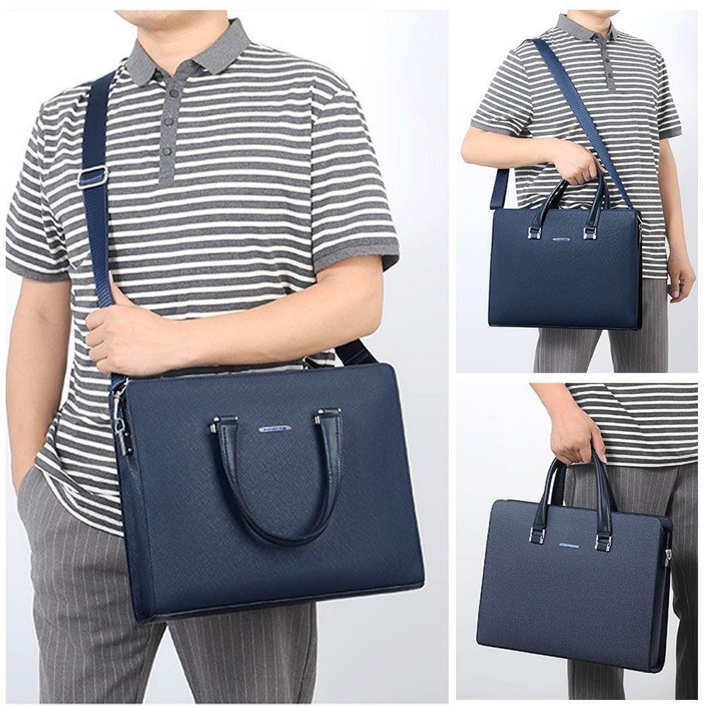 Túi xách nam HOBBYIN, Cặp đôi công sở chất lượng cao 14 Inch, Túi Messenger dung tích lớn thông thường thời trang