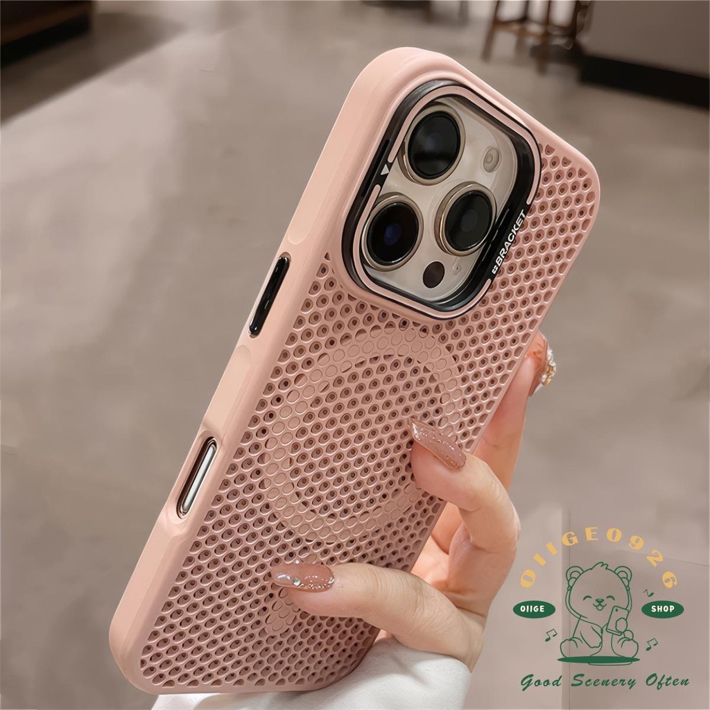 Giá đỡ ống kính tản nhiệt vỏ lưới Vỏ điện thoại iphone16 Pro Max 15 14 13 12 vỏ cho vỏ iPhone Vỏ silicon PC vỏ cứng chống sốc