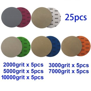 [Fuxin] 25 Đĩa chà nhám Grit 5 "125mm ướt / khô / 3000 / 5000 / 7000 / 10000