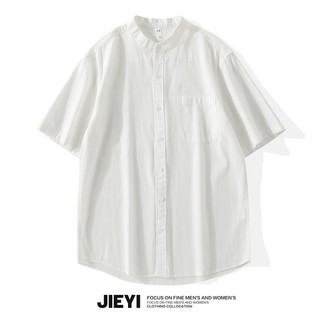 Áo Sơ Mi Nam Tay Ngắn Mùa Hè Ice Silk Vải Lanh Cotton Thoáng Mát Giá Rẻ Phong Cách Sang Trọng Cổ Henry